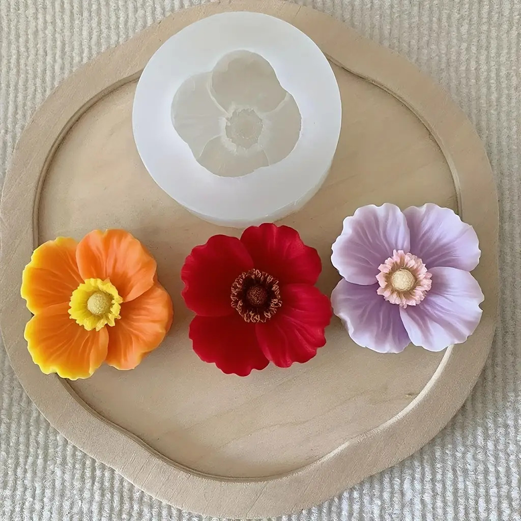 Soap Making Gifts - 꽃 모양 실리콘 캔들 몰드는 비누,