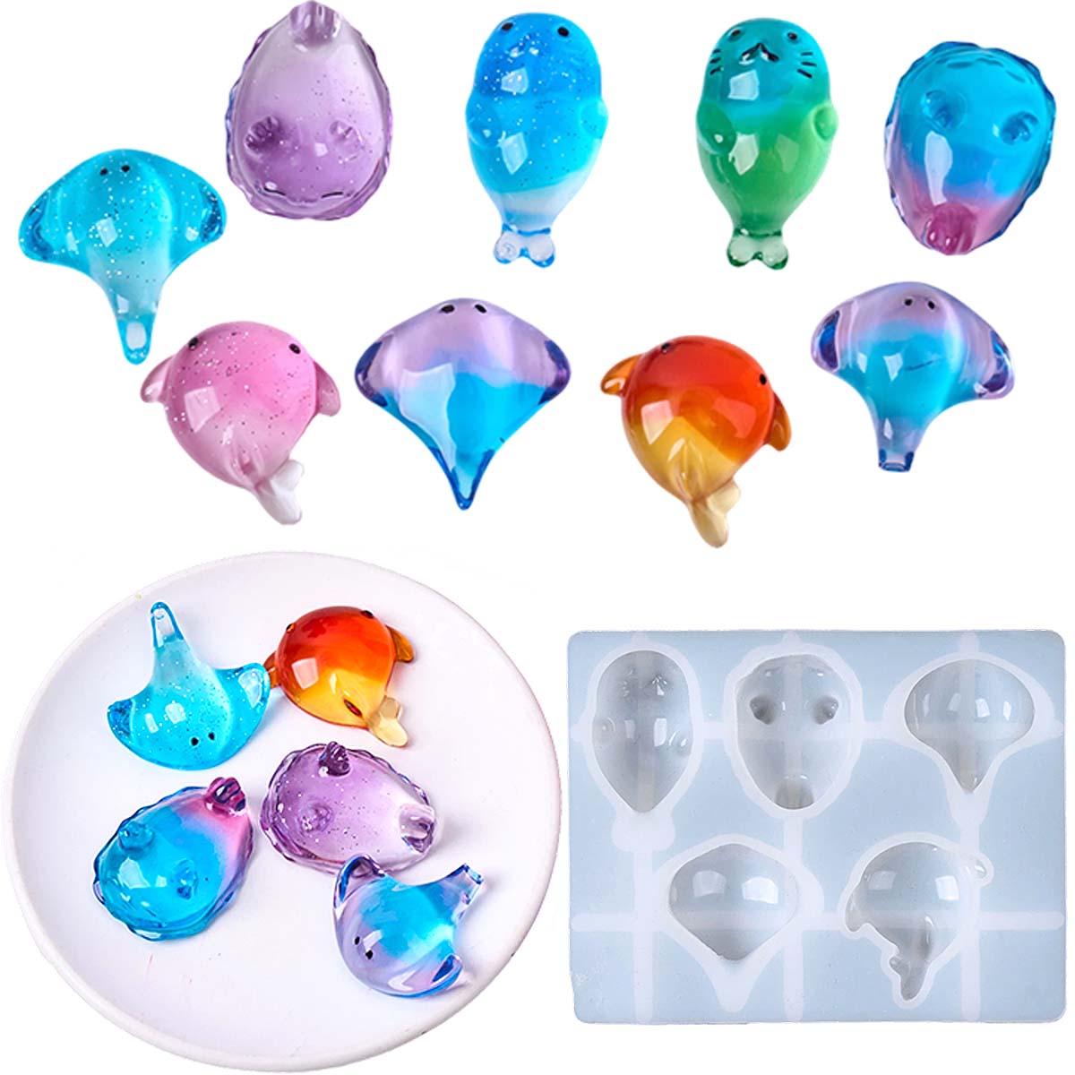 Soap Making Gifts - 3D 힐링 귀여운 만타 가오리 실리콘