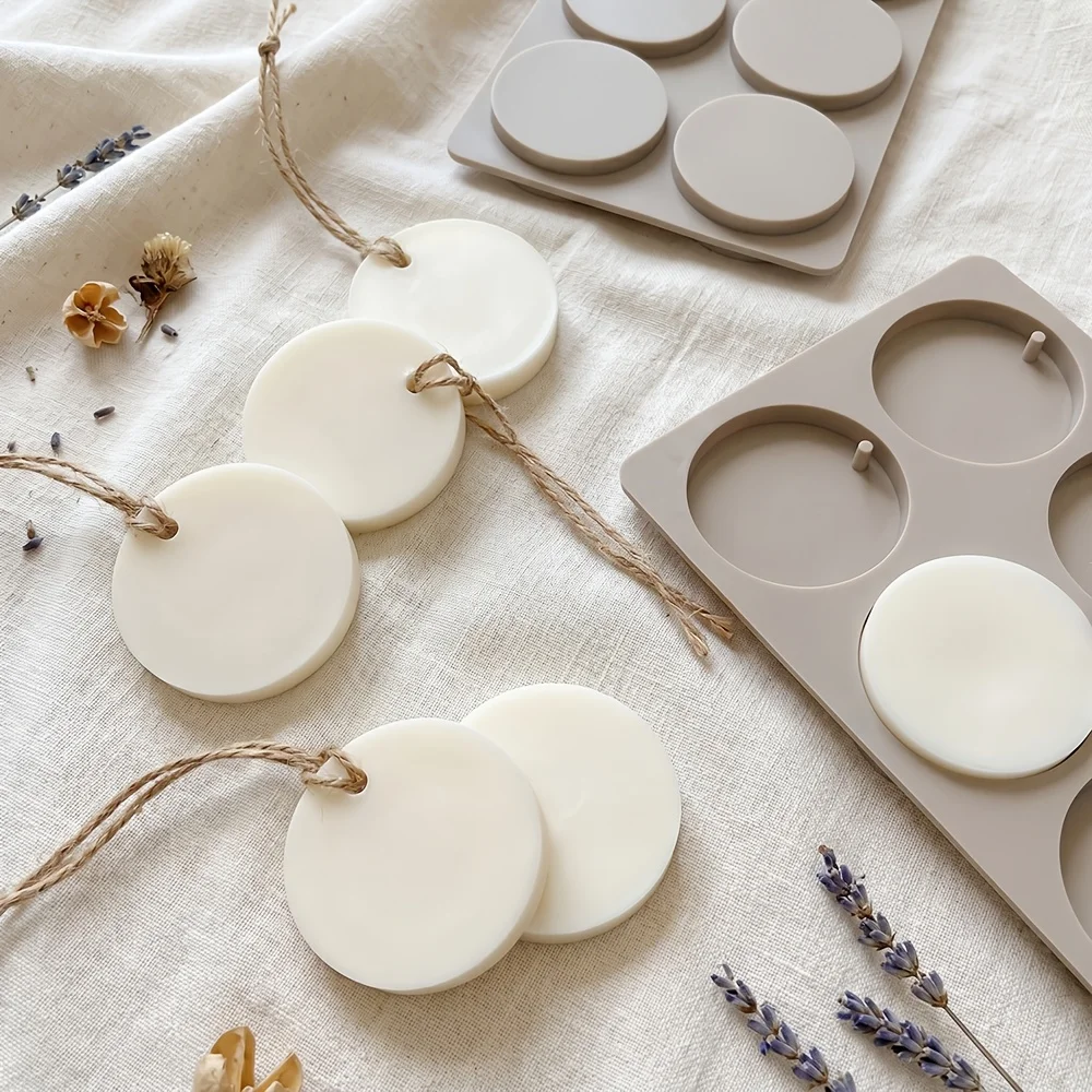 Soap Making Instructions - 1개입, 6개의 구멍이 있는 둥근 모양의