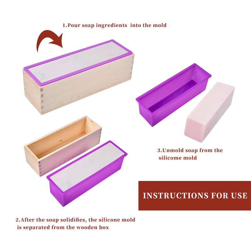 직사각형 실리콘 비누 몰드 나무 상자 포함 DIY 수제 - Soap Making Kit For Beginners 리뷰 및 가격