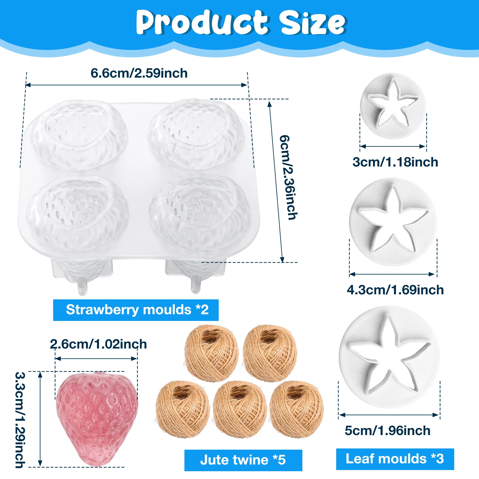 딸기 모양 비누 몰드 2개, 4개의 구멍이 있는 비누  - Soap Making Diy Kit 리뷰 및 가격